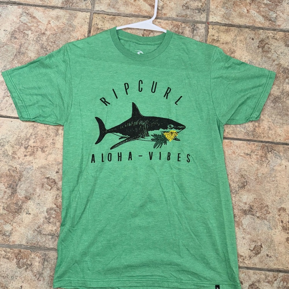 Rip Curl green Mens t shirt S